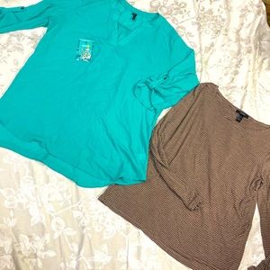 Bundle deal two tops and a pair of earrings